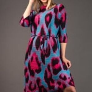 Elegant Multicolor Long Sleeve Dress